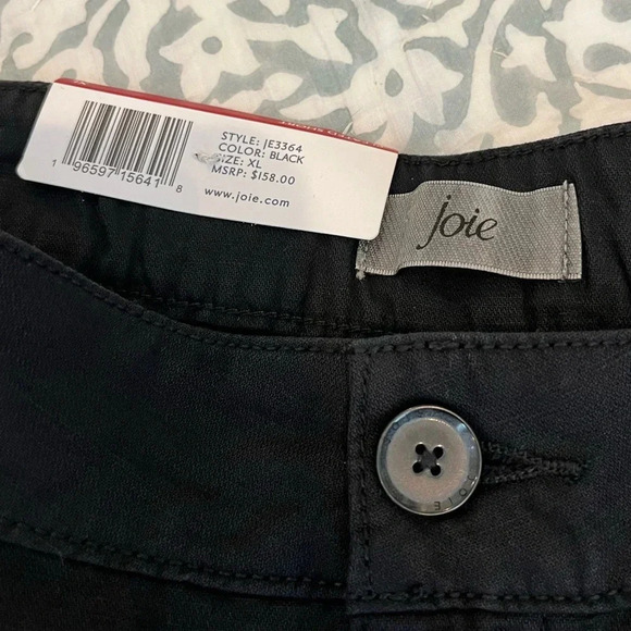 NWT Joie linen blend shorts black size extra large XL - Picture 3 of 8